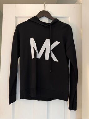Michael Kors Black Hoodie with White MK Graphic